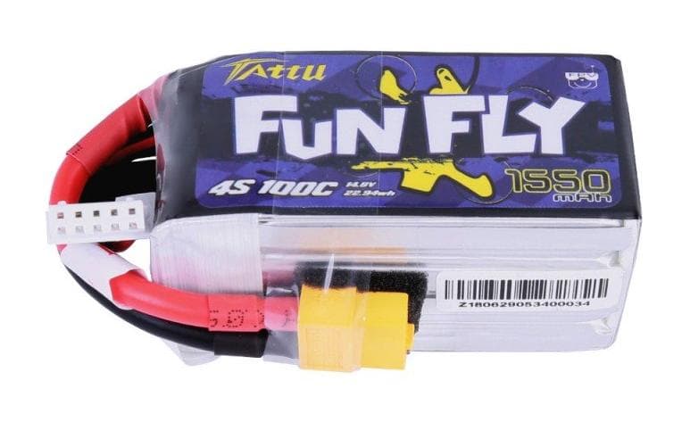 Accu Tattu Funfly Series 1550mAh 14.8V 100C 4S1P XT60