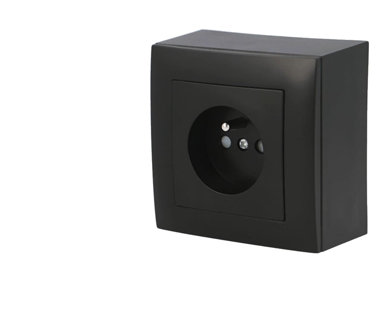 Prise électrique noire Efapel Logus 90