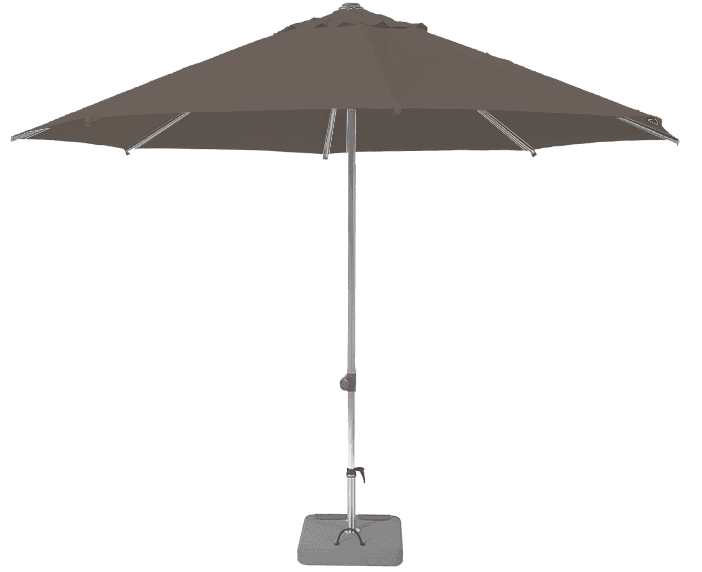 Parasol droit et inclinable Sunpop Rond Ø 270 Polyester Taupe | La Maison du Parasol
