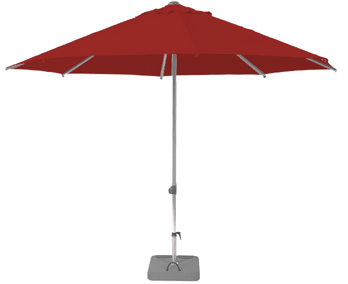 Parasol droit et inclinable Sunpop Rond Ø 270 Polyester Rouge | La Maison du Parasol
