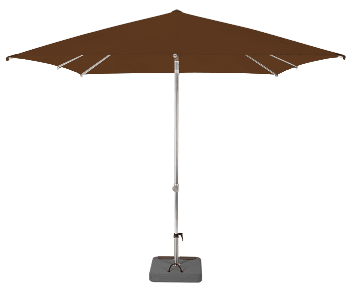 Parasol droit et inclinable Sunpop Carré 250x250 Polyester Chocolat | La Maison du Parasol