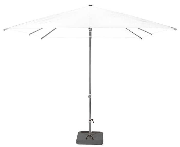 Parasol droit et inclinable Sunpop Carré 250x250 Polyester Blanc | La Maison du Parasol