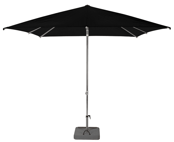 Parasol droit et inclinable Sunpop Carré 200x200 Acrylique sunbrella premium Black | La Maison du Parasol