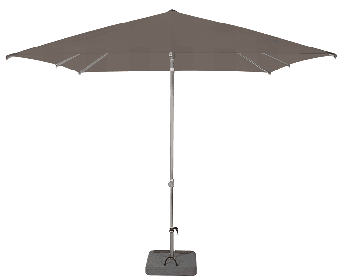 Parasol droit et inclinable Sunpop Carré 250x250 Acrylique sunbrella premium Taupe | La Maison du Parasol